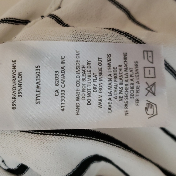 Alison Sheri Black and white strips, Small - Picture 4 of 5